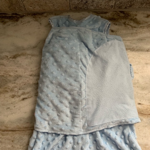 Halo Pajamas Halo Sleepsack Blue Plushy Dot Velboa Size Newborn